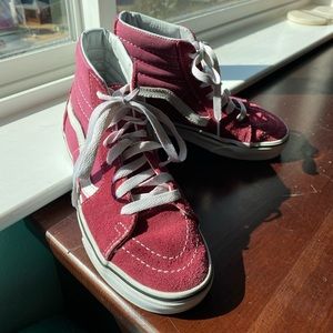 High top vans maroon leather🥵❤️